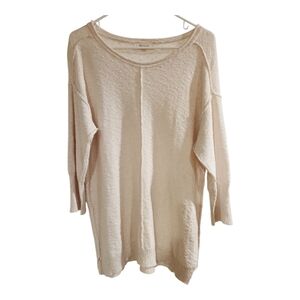 Two by Vince Camuto Sweater Women’s Size L Cream Pullover Tunic 3/4 Sleeve